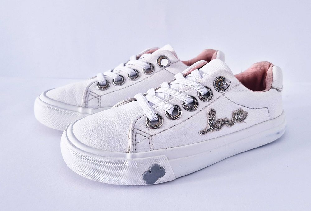 Białe skórzane sneakersy trampki Go4it 28