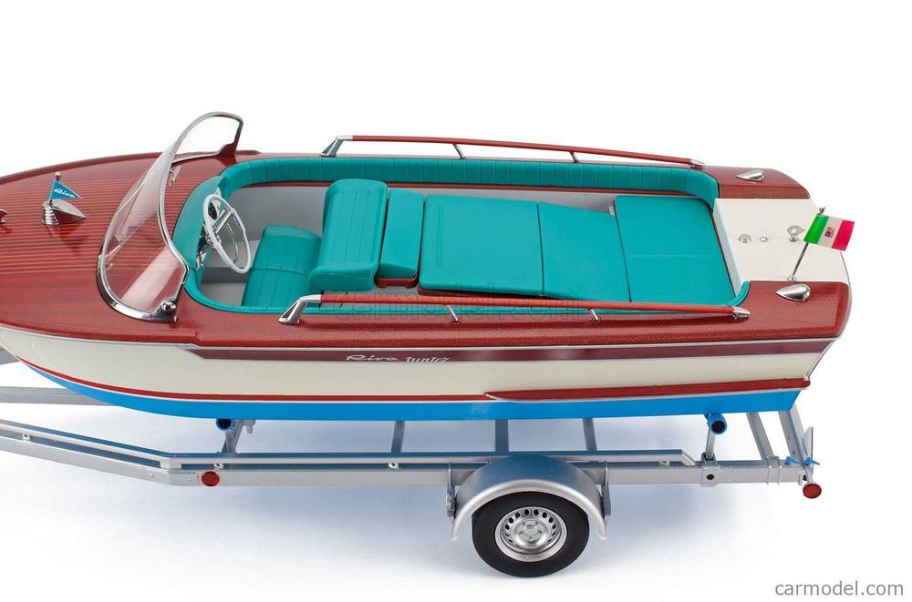 Riva Junior 1966 Motorboat motorówka Ivory Sea Blue Mitica 1:18