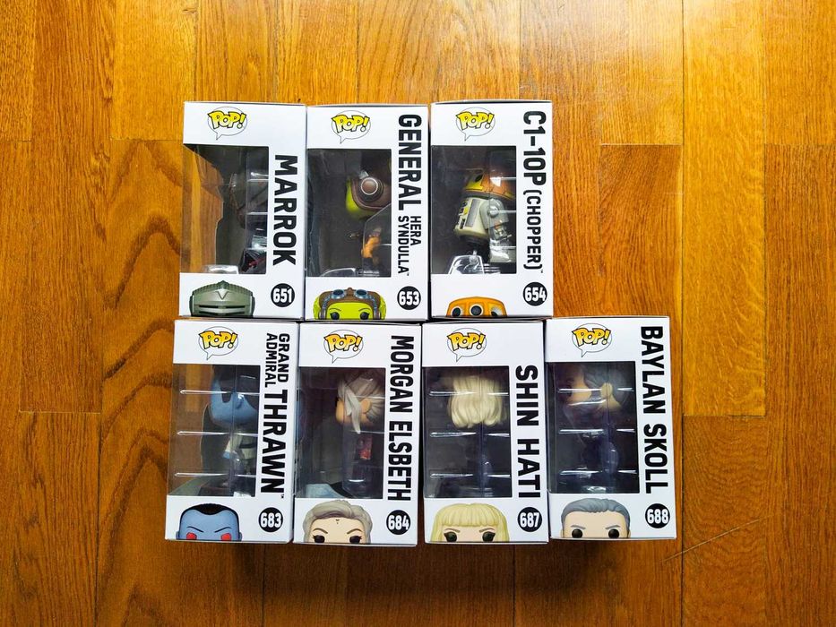 Funko Pop Star Wars Hera, Chopper, Thrawn, Morgan, Baylan, Shin, Marro