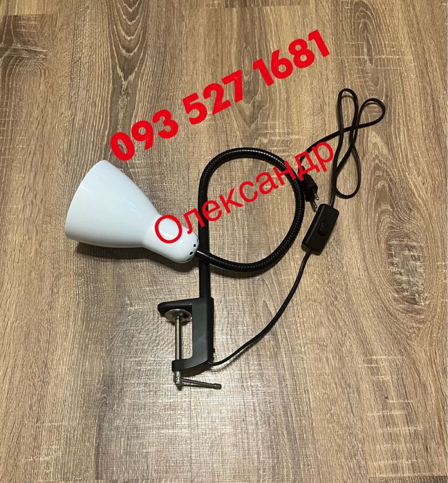 Настольная лампа гибкая на струбцине/Настільна лампа