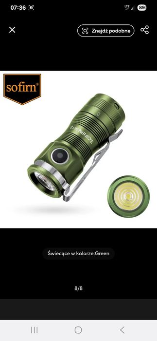 SOFIRN SC13 NOWA EDC bateria 1300 lumen sst40