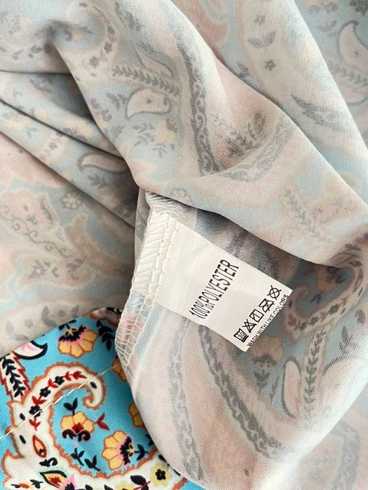 Vestido Maxi Manga Curta Cornucópias – Tamanho S | Novo