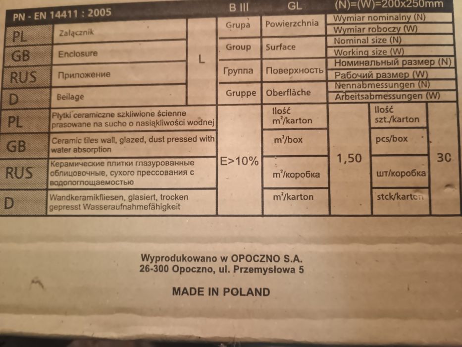 Płytki ścienne Arosa niebieska 20x25 Opoczno