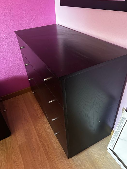 Cómoda preta + espelho