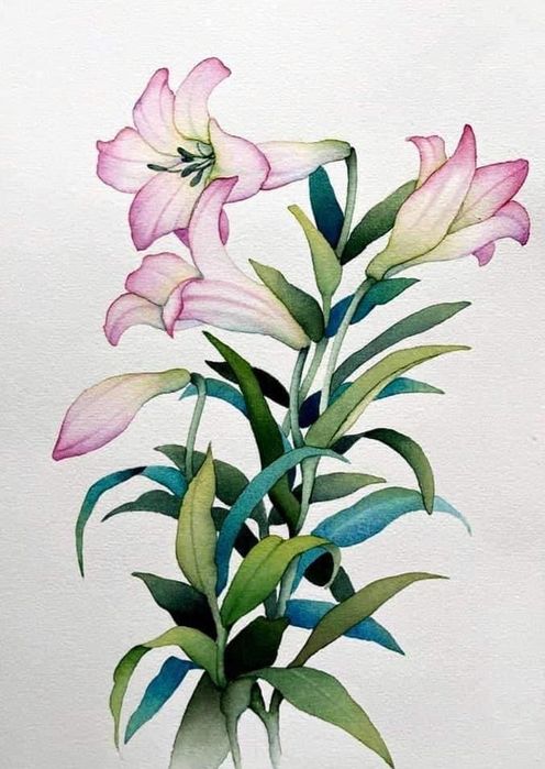 Диптих с лилиями