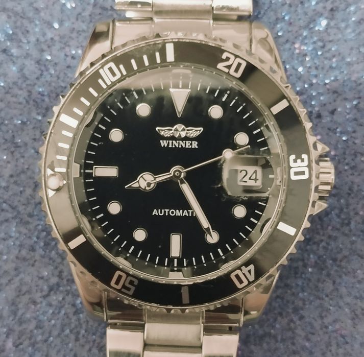 Часы наручные механические Winner Basel Automatic мужские, годинник наручний чоловічий механічний