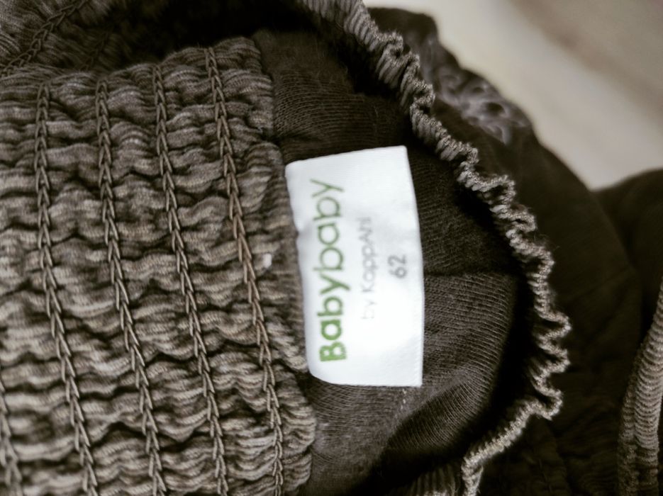 Brązowe sztruksowe spodenki bawełna baby baby KappAhl 62