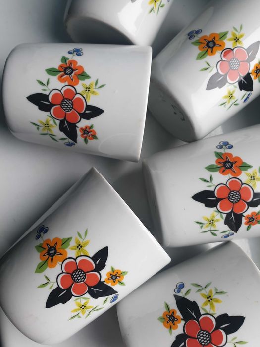kubki 6 szt. porcelana Chodzież