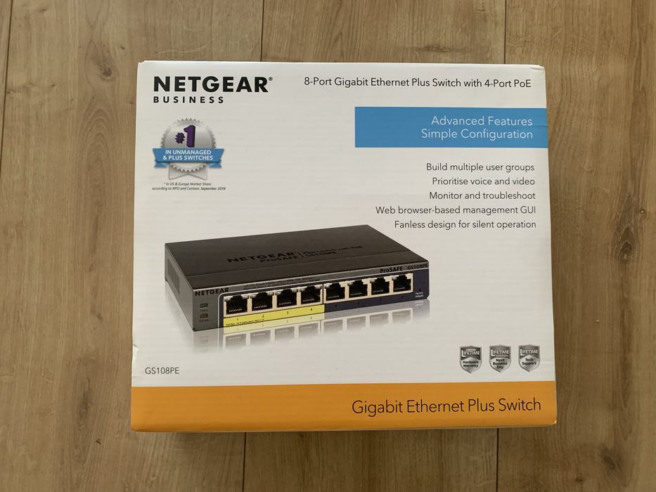 Nowy switch NETGEAR GS108PE