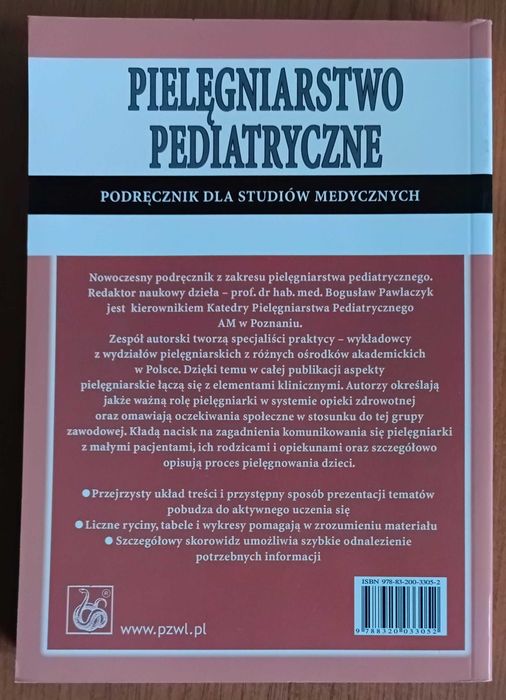 red. nauk. Bogusław Pawlaczyk "Pielęgniarstwo pediatryczne"