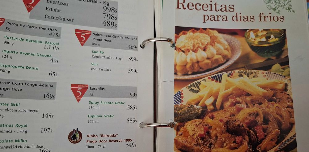 Livros de receitas VINTAGE anos 90 do Pingo Doce