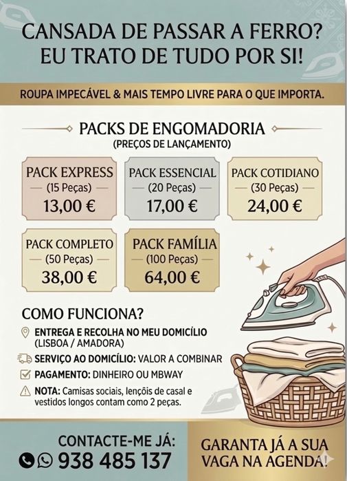 Passar a ferro/ Lisboa e Amadora