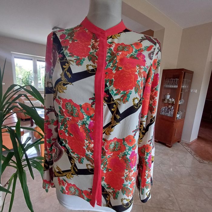 Bluzka koszula NEXT, r. 12 (40 L), 100% wiskoza, długi rękaw