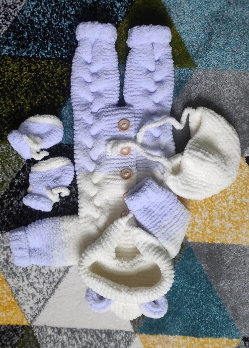 Теплий, плюшевий набір на виписку малюка. Зима/весна