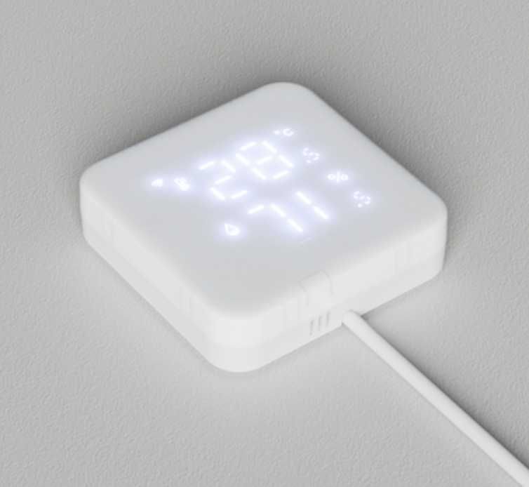 WOOX Controlador inteligente universal para ar condicionado e bomba de calor, termómetro e higrómetro, controlo remoto IR, funciona com Alexa e Google