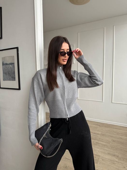 Кардиган укорочений  на блискавці