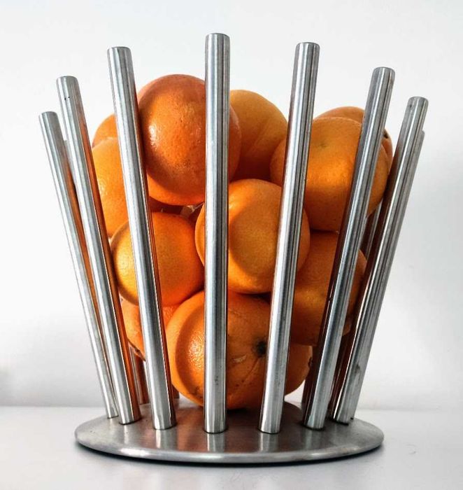 Cesto de fruta ou fruteira em inox