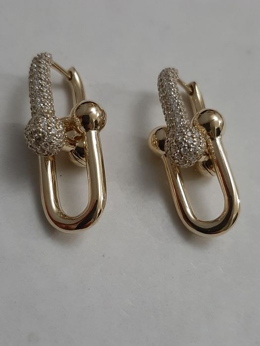 1.18 ct E / VVS Excellent натуральные бриллианты, золотые серьги.