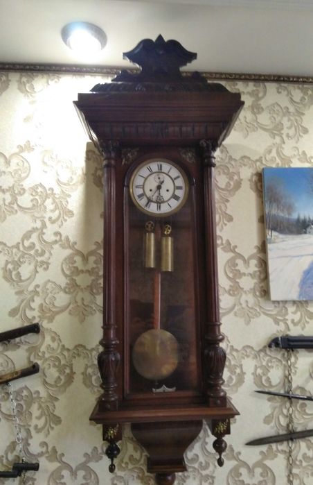 Гиревые часы Gustav Becker с секундной стрелкой