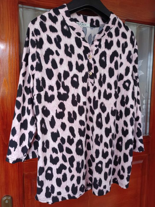 Bluzka panterka rękaw 3/4