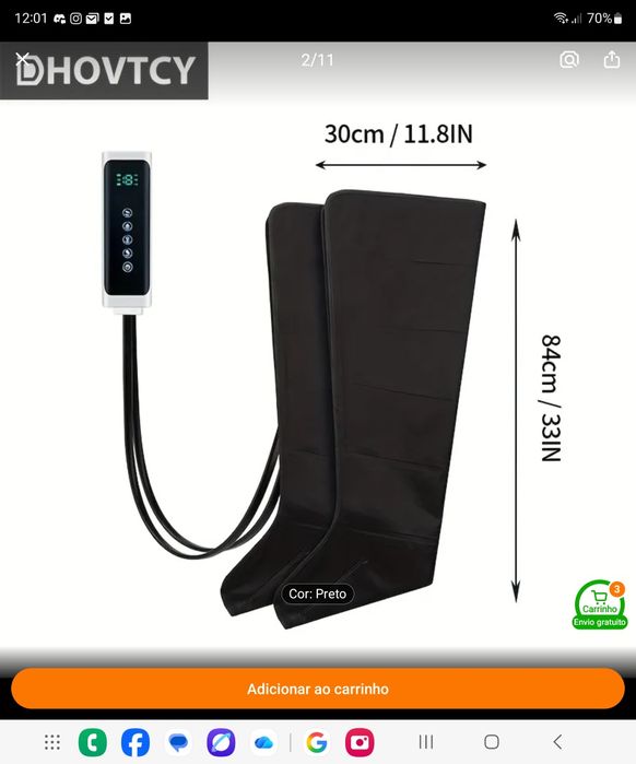 Massajador de pernas novo