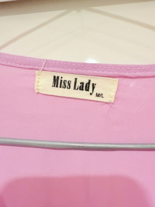 Śliczna liliowa sukienka wiskoza+bawełna