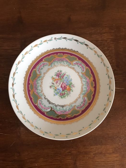 Cafeteira e prato em limoges