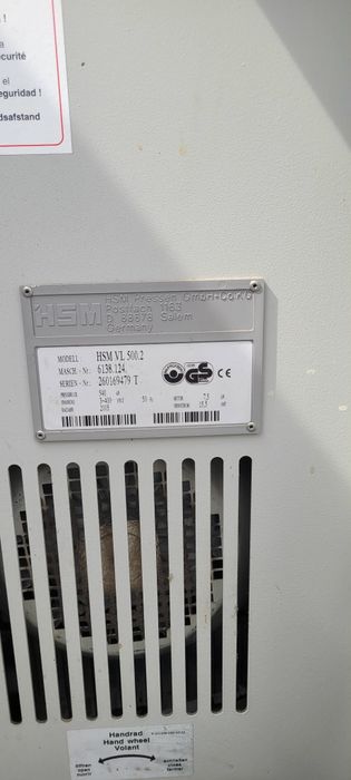 Beliwnica HSM 500.2 uszkodzona części