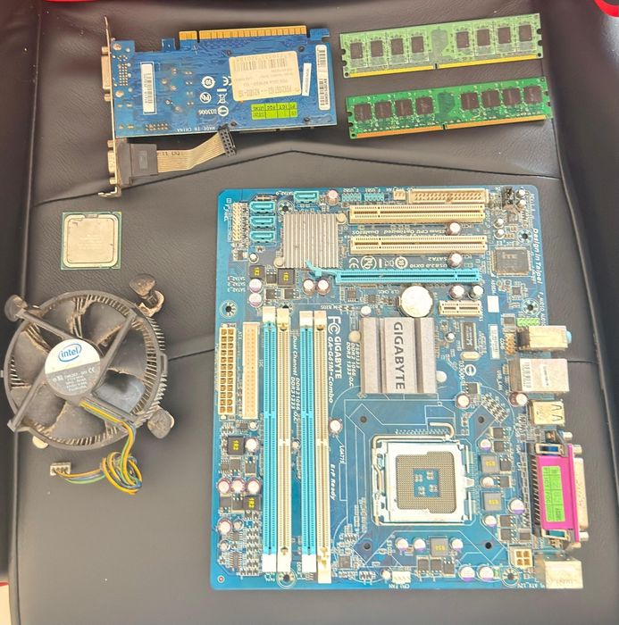 Kit PC Antigo Completo – 4GB RAM DDR2 + 500GB HDD + Gráfica + Fonte