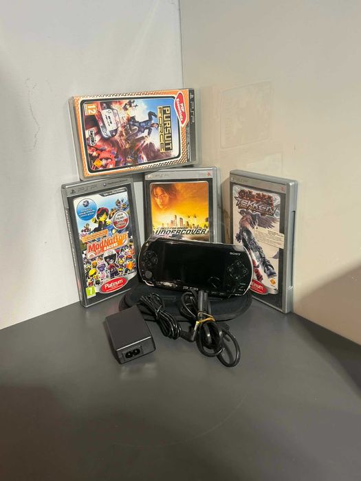 Konsola PSP Fat, 4 gry, etui/Lombard Krzysiek