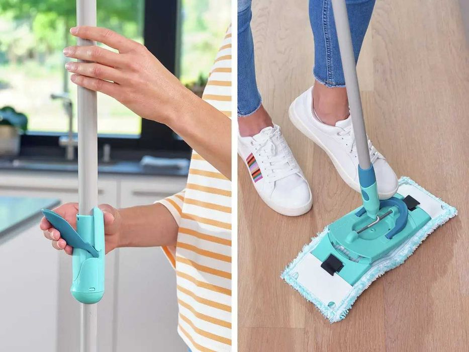 Набір для миття підлоги Leifheit CLEAN TWIST M Ergo Mobile Set 52121 з відром 6 л і візком
