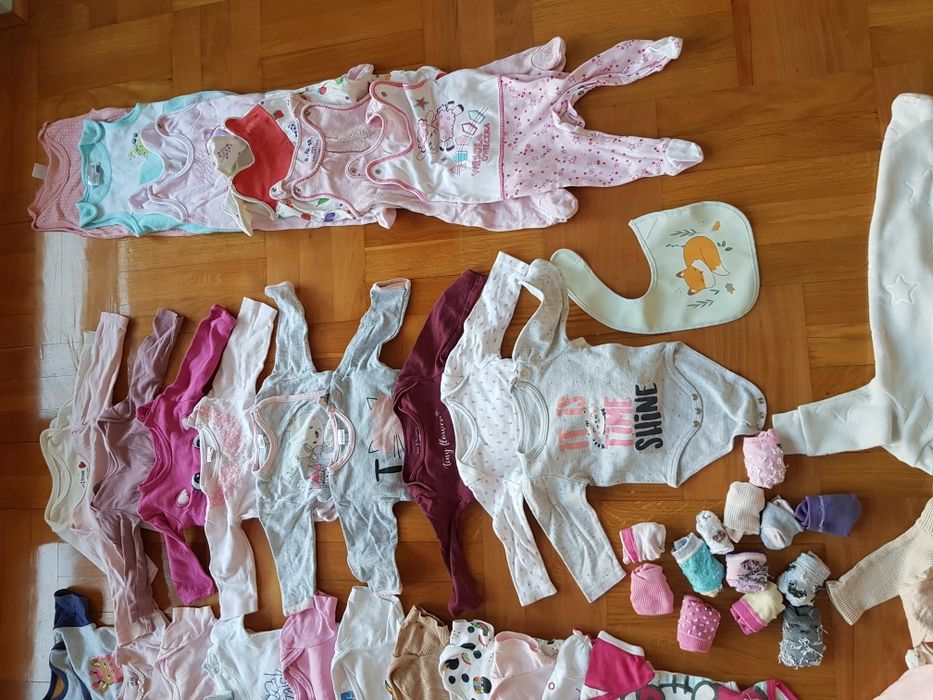 Ubranka dla dziewczynki 62 rozmiar do 68  duży zestaw