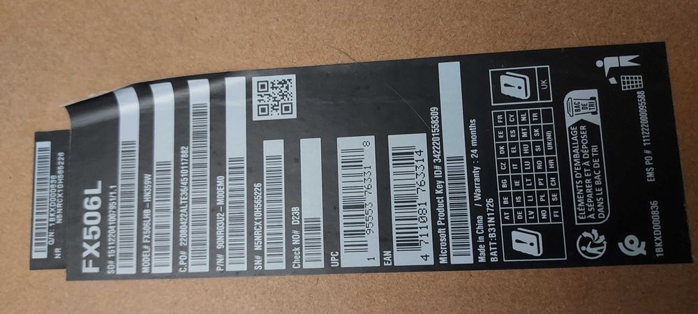 Laptop ASUS Tuf Gaming f15 Intel Core i5   jak nowy.