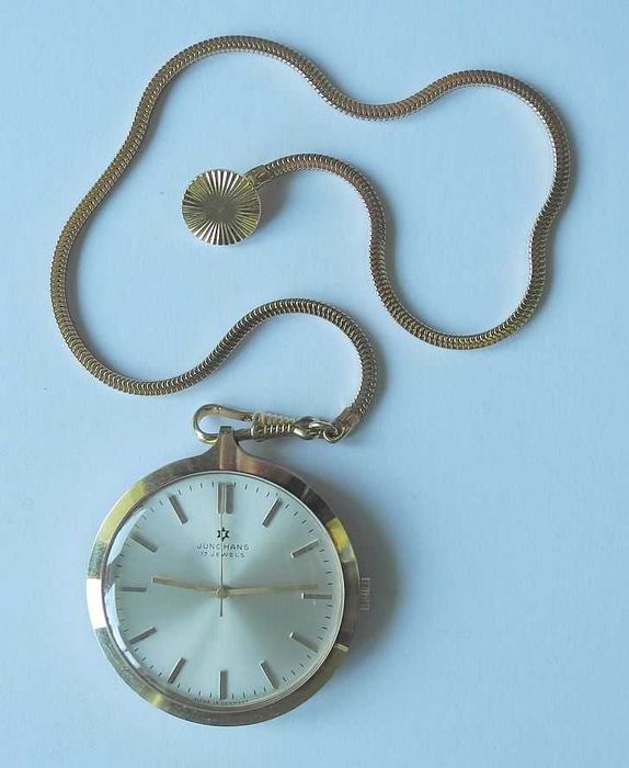 Elegancki niemiecki ZEGAREK KIESZONKOWY JUNGHANS lata 60.