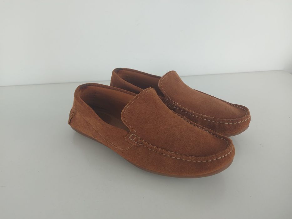 Buty męskie mokasyny skórzane Ryłko w rozmiarze 40