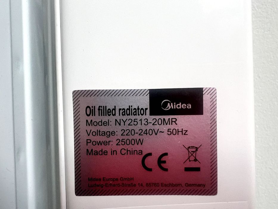 aquecedor elétrico a óleo - Midea NY2513-20MR