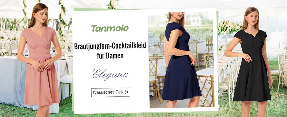 Sukienka damska Tanmolo pudrowy róż