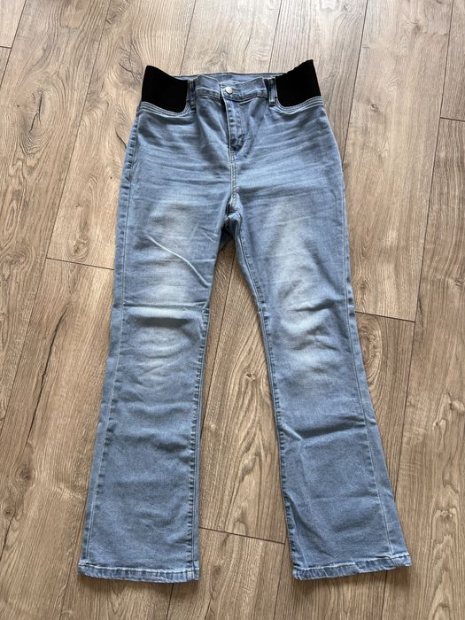 Jeansy ciążowe flare z elastycznymi wstawkami na brzuch