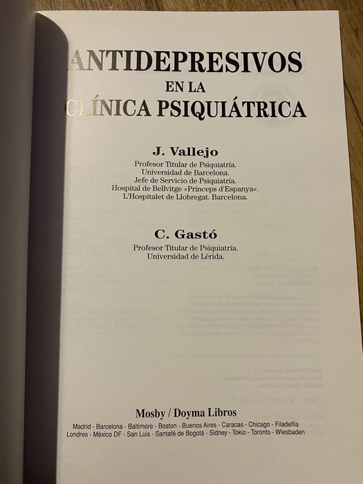 Livro Antidepressivos de la clínica Psiquiátrica