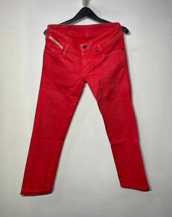 Diesel Vintage Y2K Low Rise Red Jeans Size 25
