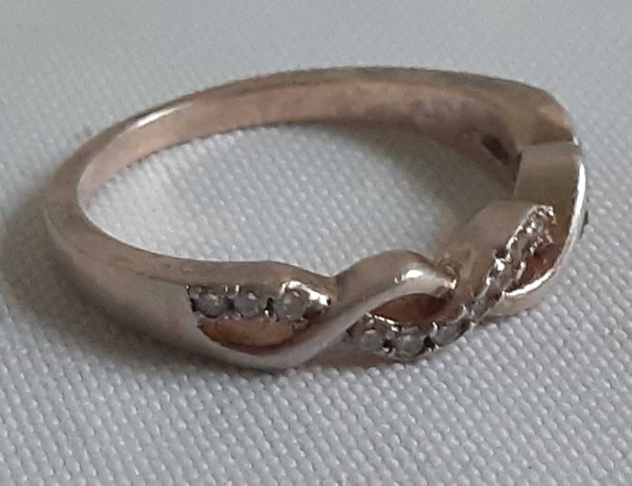 Кольцо серебро 925 пробы Косичка