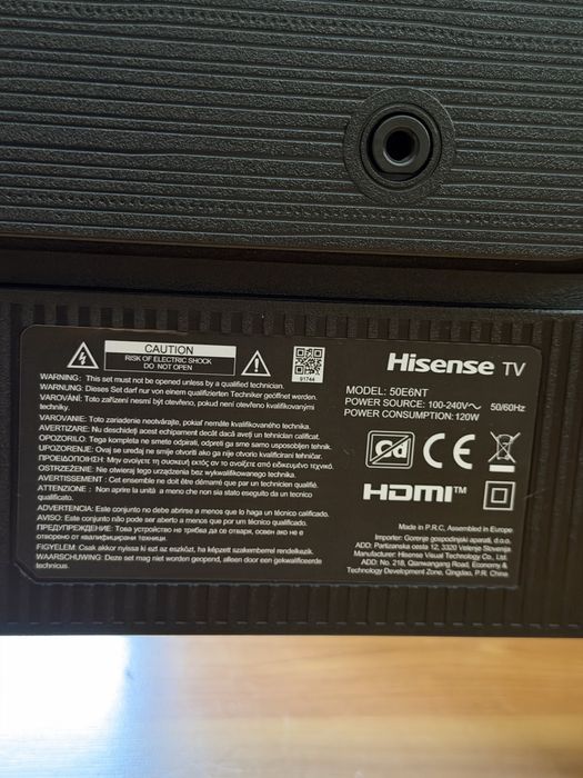 TV Hisense 50E6NT 50” 4K UHD Smart TV – Como Nova