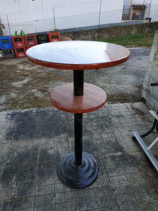 Mesa de bar madeira/ferro