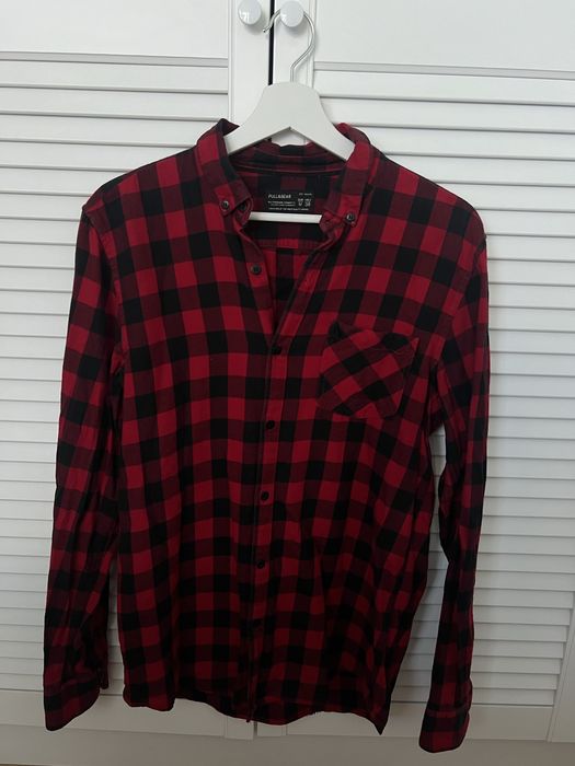 Koszula w krate S/M Pull&Bear czerwono czarna y2k unisex bluzka