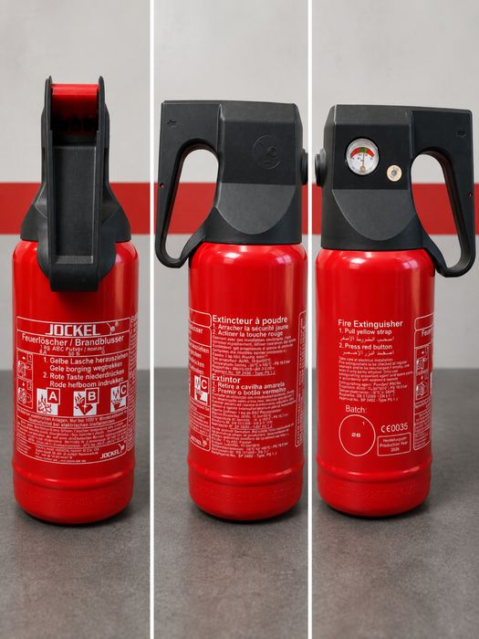 Nowa gaśnica proszkowa JOCKEL 1 kg ABC – do auta, domu i firmy