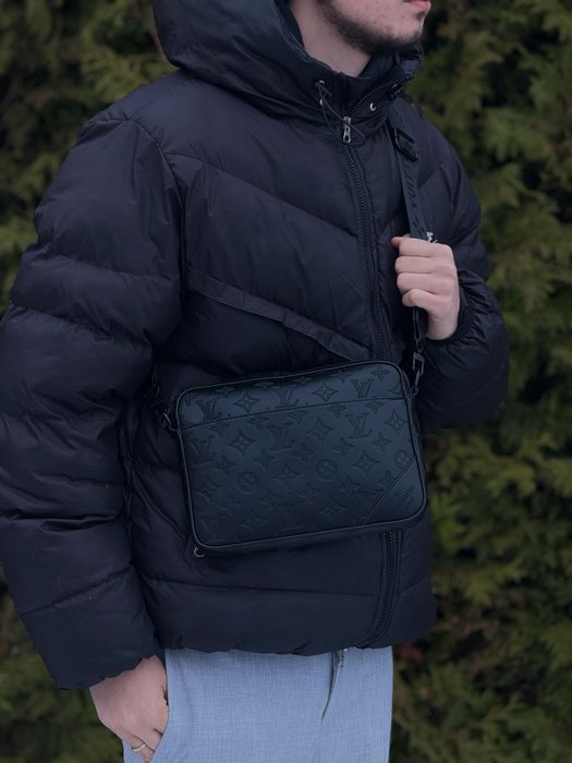 Сумка Louis Vuitton 2в1 чорна барсетка LV месенджер Луи Витон Лв