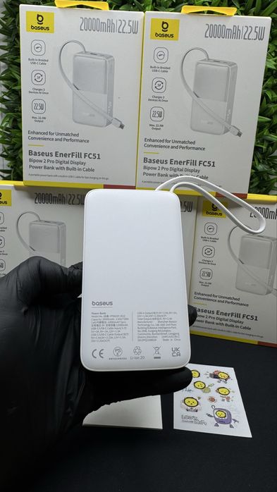 Свежая партия павербанк Базеус 20000 mAh Baseus Bipow 2 22.5 w