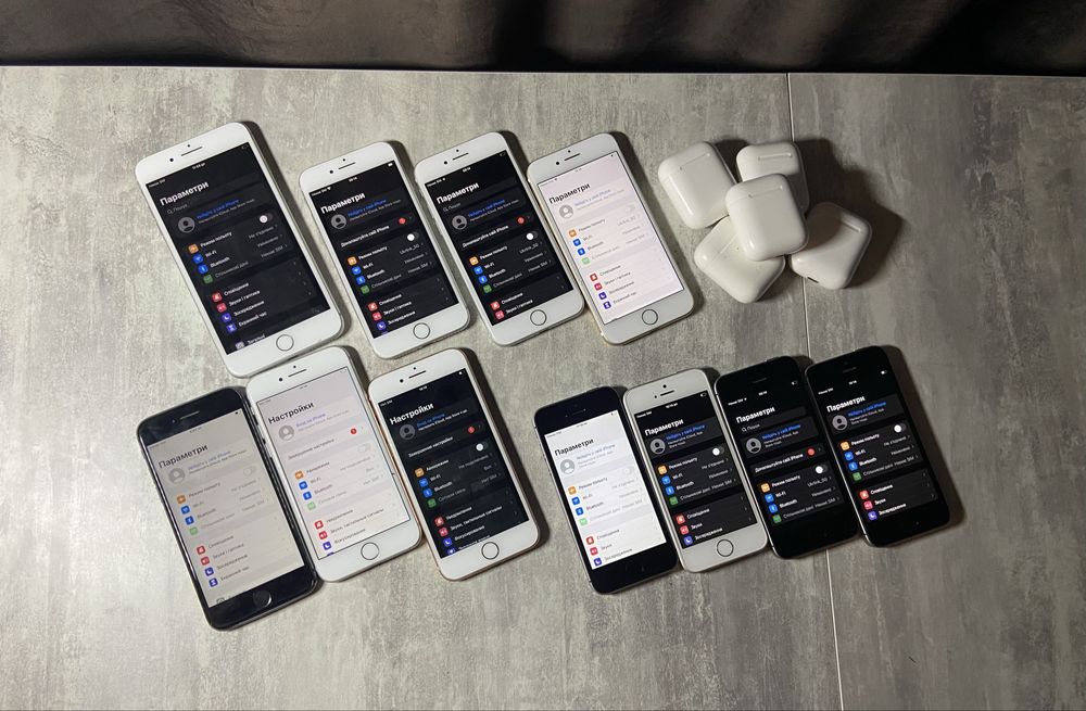 Iphone 8, Iphone 8 plus, Iphone 7, Iphone se1, AirPods 1/2