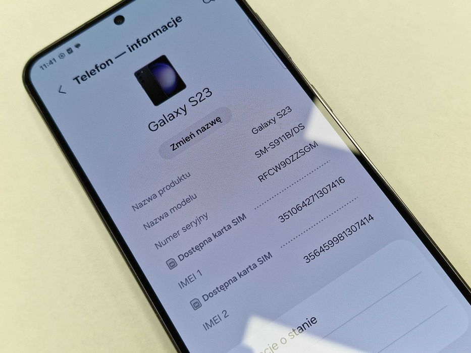 Samsung Galaxy S23/ 8GB/ 128GB/ Phantom Black/ Grade A- + ładowarka