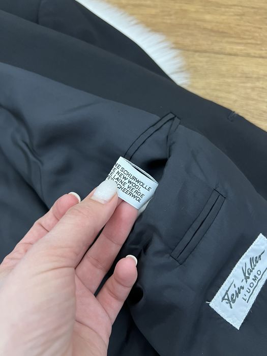 Чорний оверсайз піджак пиджак жакет блайзер вовна шерсть вовняний